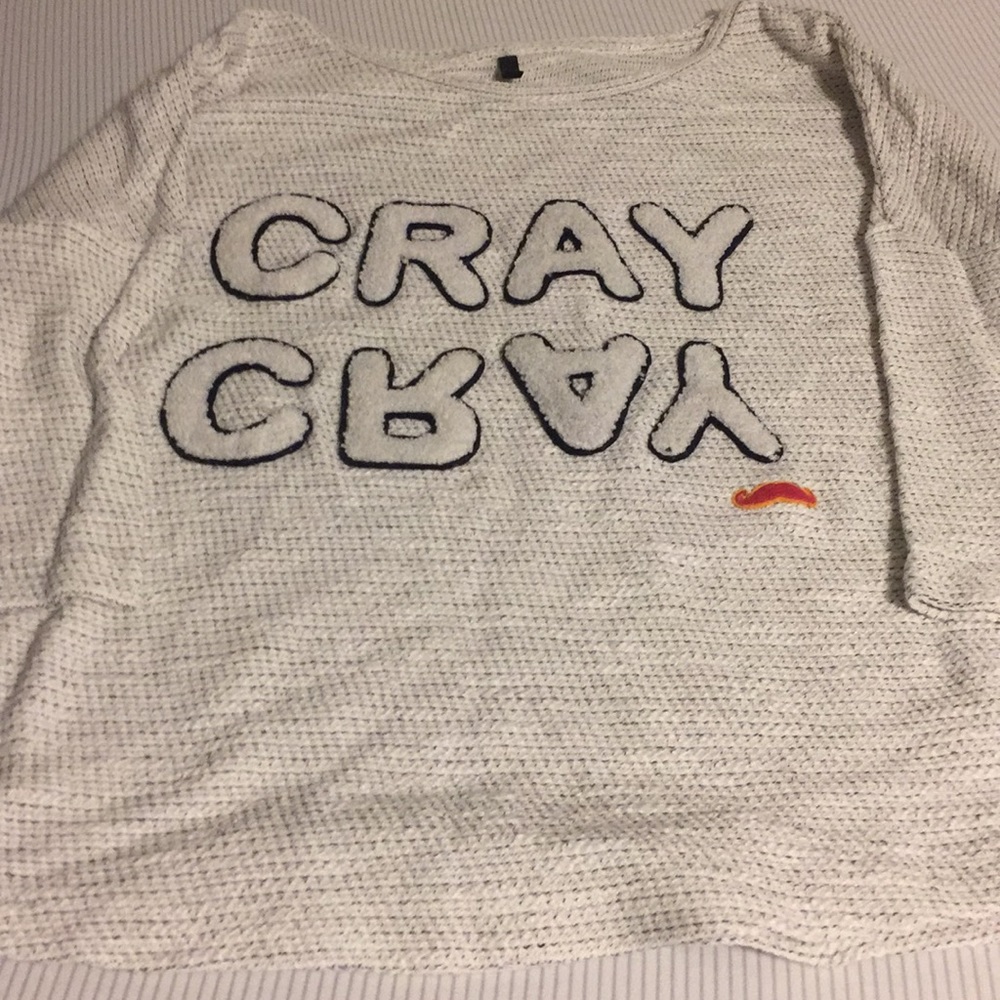 Cotton and polyester sweatshirt with short sleeves